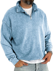Men's Retro Half-zip Casual Everyday Sweatshirt