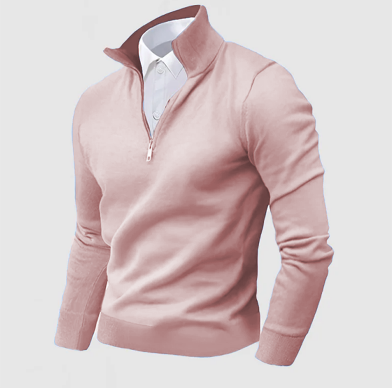 Men's Business Cashmere Outdoor Three-Quarter Zipper Sweater