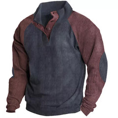 Men's Outdoor Raglan Sleeves Casual Stand Collar Sweatshirt