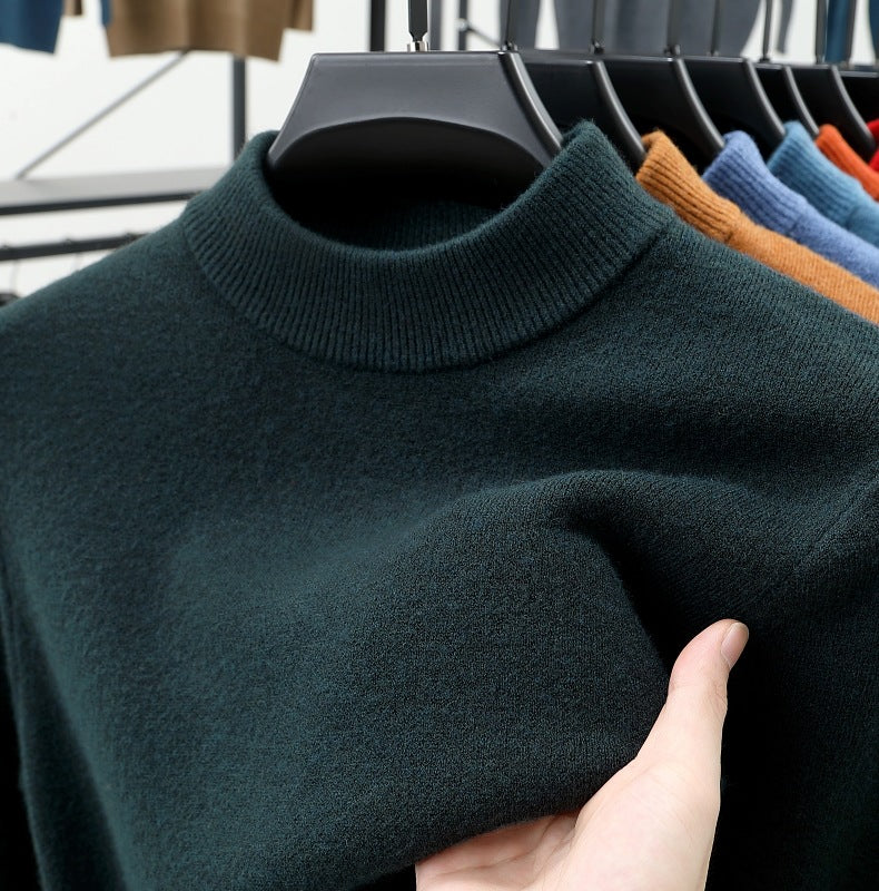 Men's Stand Collar Cashmere Warm Sweater