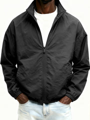 Outdoor Solid Color Zipper Jacket