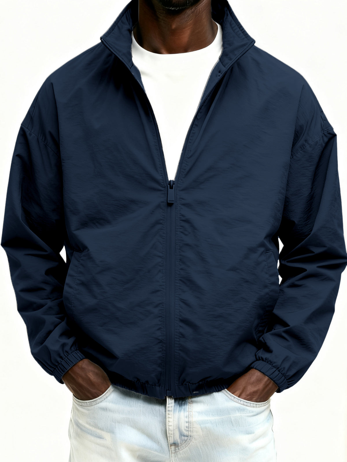 Outdoor Solid Color Zipper Jacket
