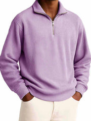 Men's Clothing Fashionable Casual Daily Stand-collar Long-sleeved Zipper Hoodie