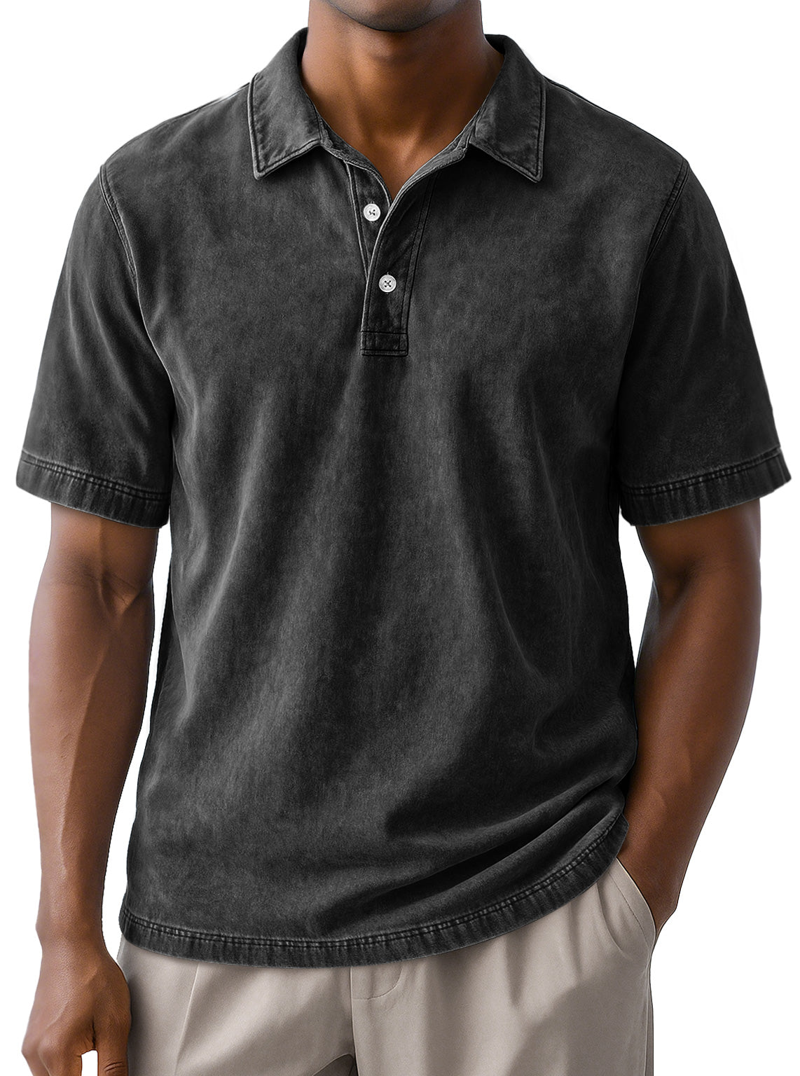 Men's Daily Retro Lapel Casual Comfortable Short-sleeved Polo Shirt