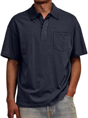 Men's Daily Casual Lapel Pocket Comfort Short Sleeve POLO Shirt