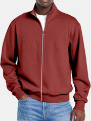 Men's Simple Everyday Stand Collar Zipper Jacket