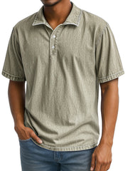 Men's Retro Daily Lapel Casual Short Sleeve POLO Shirt