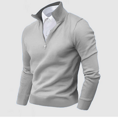 Men's Business Cashmere Outdoor Three-Quarter Zipper Sweater
