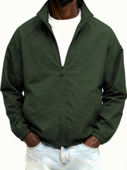 Outdoor Solid Color Zipper Jacket