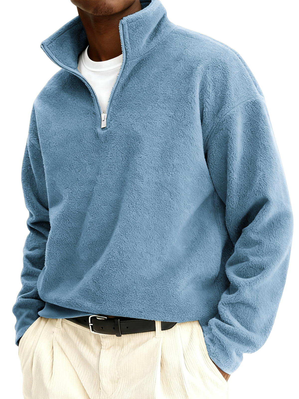 Men's Quarter-Zip Fleece Comfort Pullover