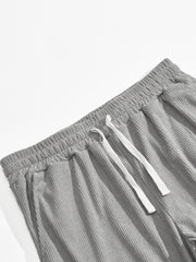 Autumn And Winter Corduroy Lapel Long-sleeved Polo Shirt Straight Pants Casual Suit