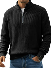  Men's Stylish Casual Stand-up Collar Half-zip Sweater 