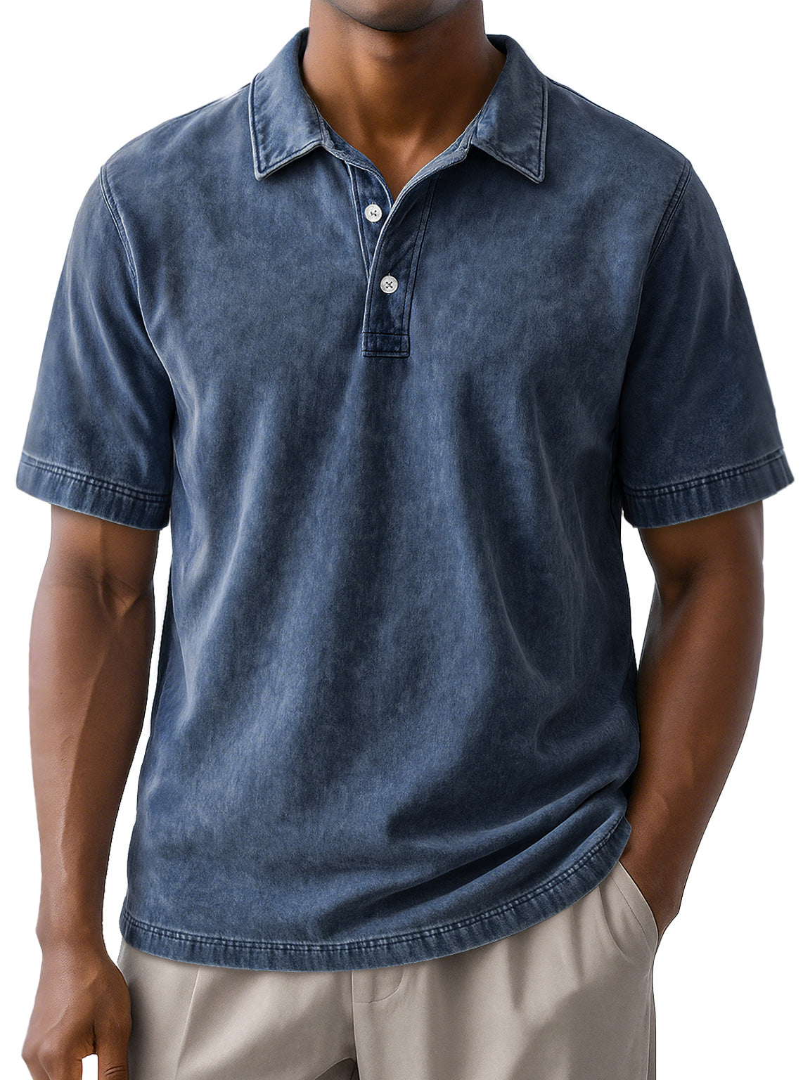 Men's Daily Retro Lapel Casual Comfortable Short-sleeved Polo Shirt