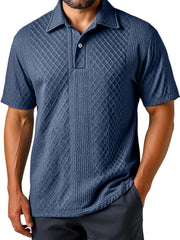 Men's Daily Simple Texture Lapel Casual Short-sleeved Polo Shirt