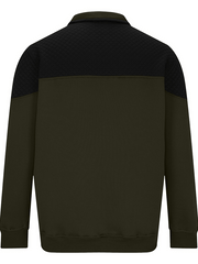 Men's Fashionable Color Block Half Zip Outdoor Casual Sweatshirt