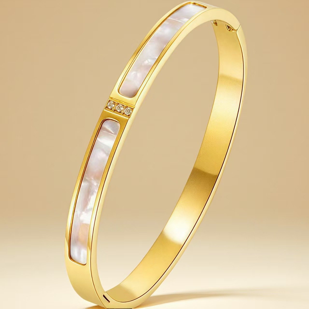 4-Piece Elegant Stainless Steel Bracelet Set,  Fashionable Classic Design