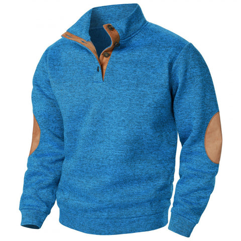 Last Day 50% Off - New Men's Stand Collar Joint Stitching Casual Jacquard Cardigan Sweater