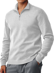 Men's Everyday Collar Zipper Comfort Knit Sweater