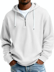 Men's Clothing Fashionable Casual Pit Strip Fabric Zipper Pockets Long-sleeved Sweatshirt 
