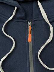 Men's Autumn and Winter Fleece Casual Zipper Sweatshirt Multi-Pocket Overalls Set