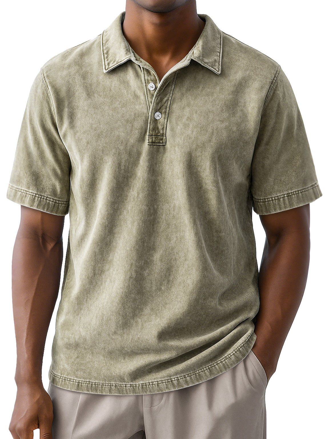 Men's Daily Retro Lapel Casual Comfortable Short-sleeved Polo Shirt