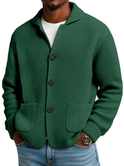 Autumn And Winter Solid Color Stand Collar Knitted Sweater Jacket