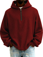 Men's Half-zip Pullover Hooded Sweatshirt
