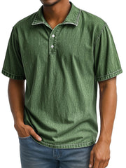 Men's Retro Daily Lapel Casual Short Sleeve POLO Shirt
