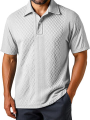 Men's Daily Simple Texture Lapel Casual Short-sleeved Polo Shirt