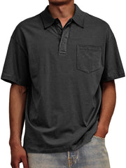 Men's Daily Casual Lapel Pocket Comfort Short Sleeve POLO Shirt