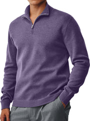 Men's Everyday Collar Zipper Comfort Knit Sweater