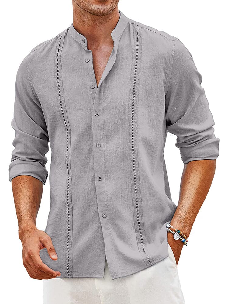 Embroidered Guayabera Linen Shirt