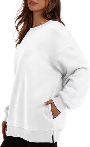 Oversized Sweatshirts Crewneck Long Sleeve Pullover with Pocket
