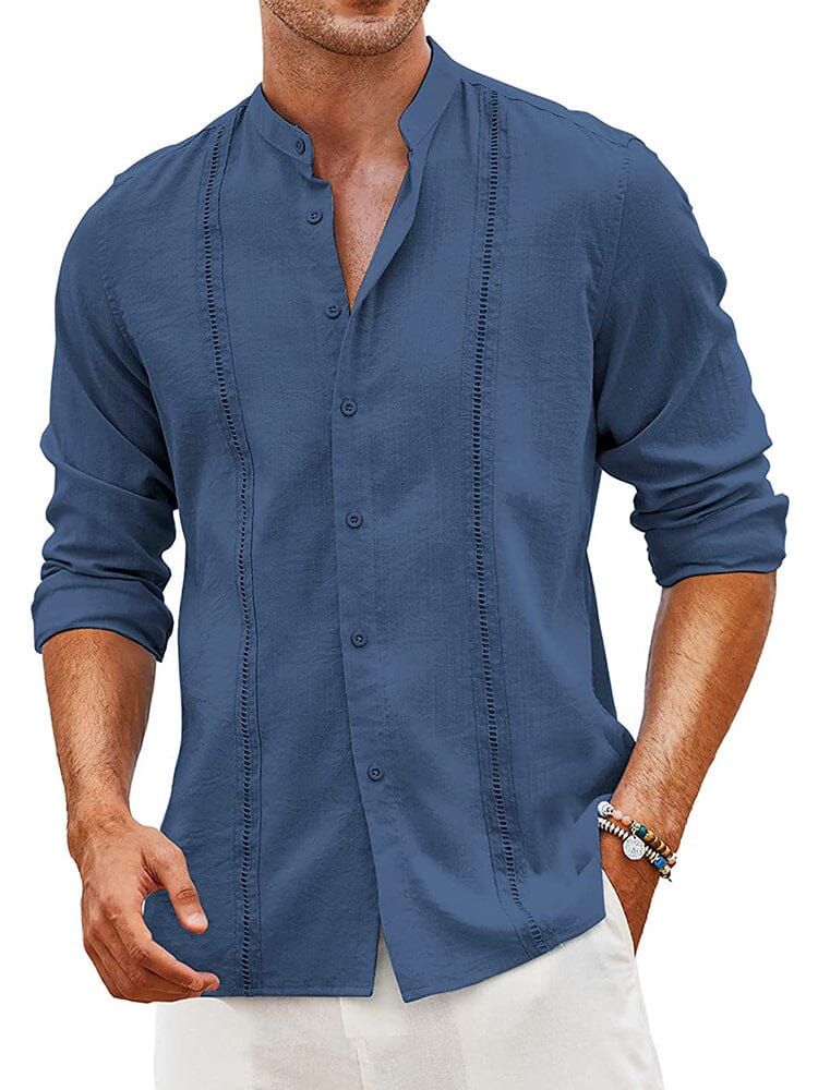 Embroidered Guayabera Linen Shirt