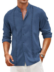 Embroidered Guayabera Linen Shirt