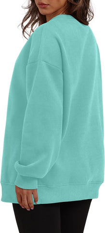 Oversized Sweatshirts Crewneck Long Sleeve Pullover with Pocket