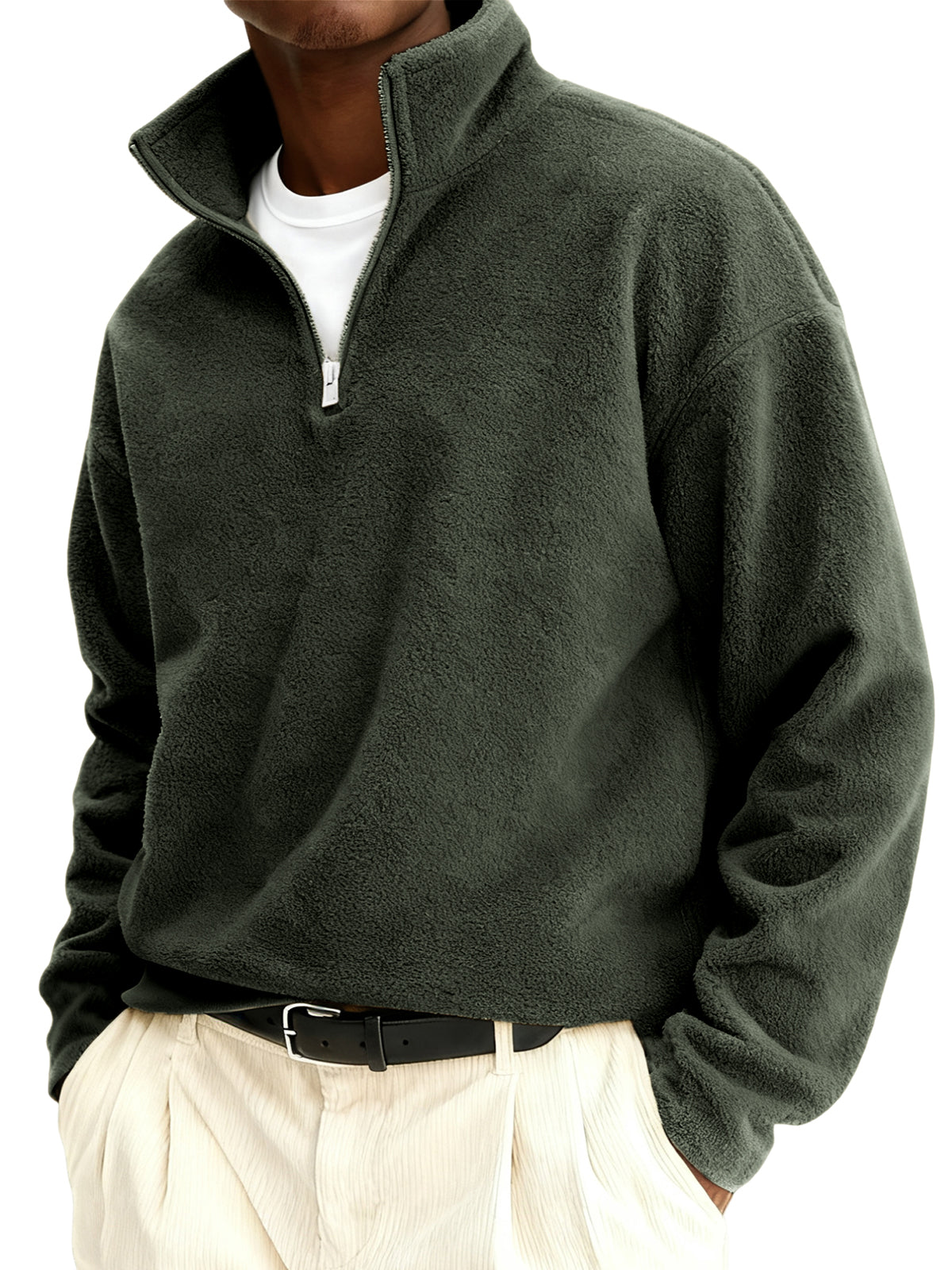 Men's Quarter-Zip Fleece Comfort Pullover