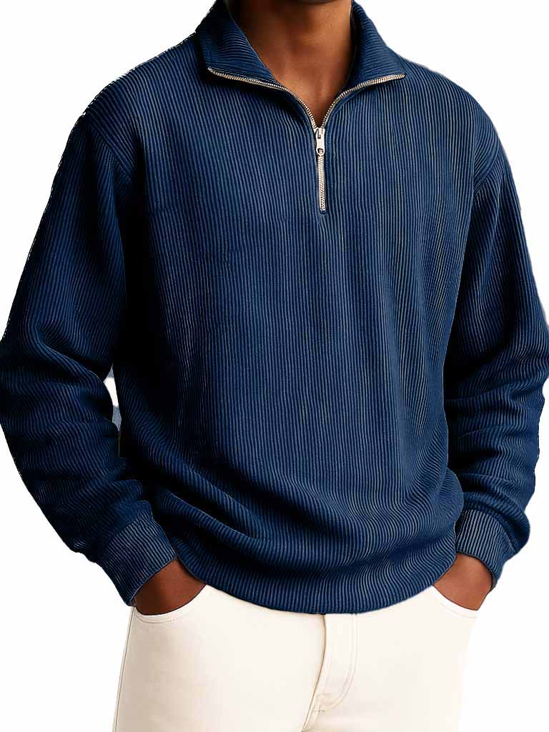 Men's Clothing Fashionable Casual Daily Stand-collar Long-sleeved Zipper Hoodie