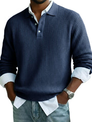 Men's Stylish Casual Lapel Long-sleeved Polo Shirt