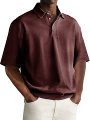 Men's Fashion Comfortable And Casual Lapel Short-sleeved Polo Shirt