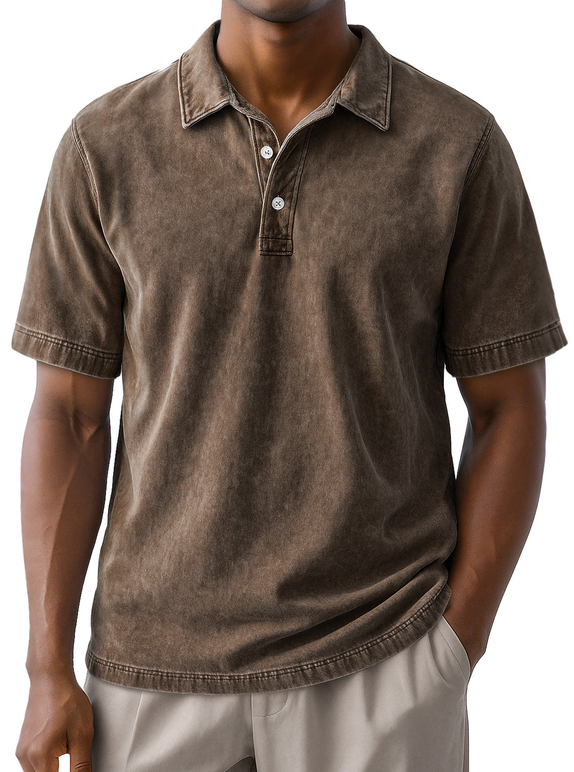 Men's Daily Retro Lapel Casual Comfortable Short-sleeved Polo Shirt