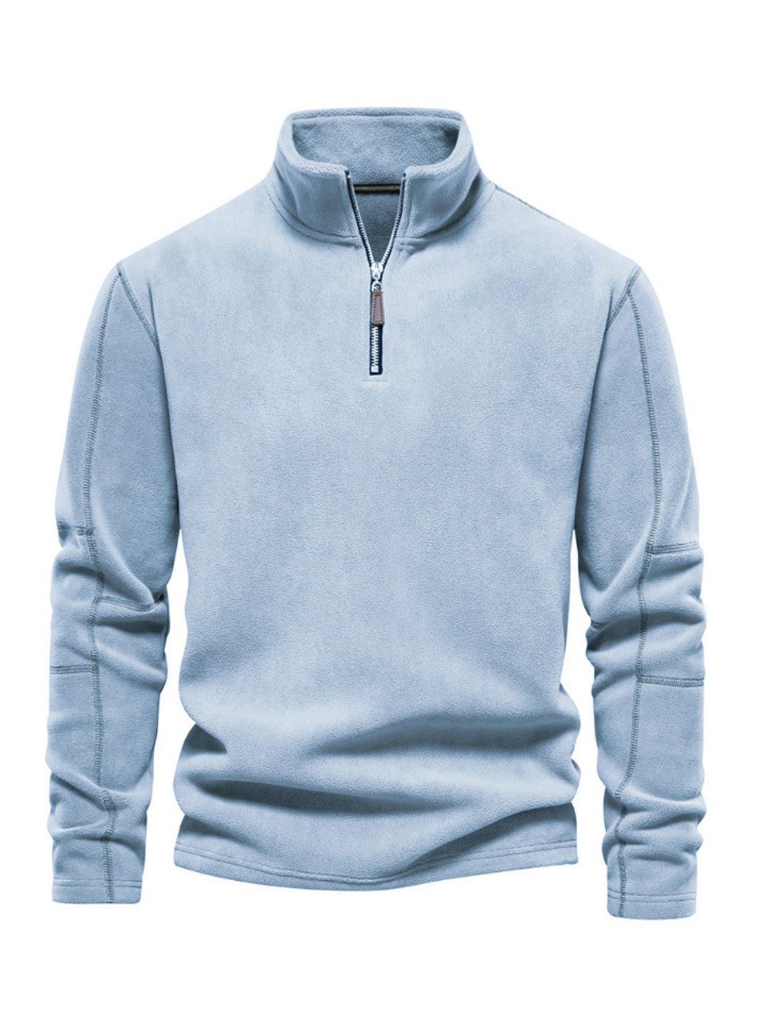 Men's Fashion Polar Fleece Stand Collar Zipper Casual Sweatshirt