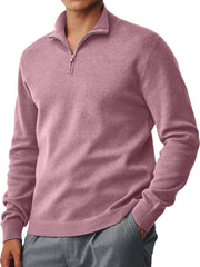 Men's Everyday Collar Zipper Comfort Knit Sweater