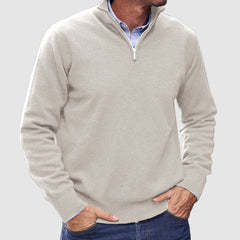 🎈Hot Sale⏰Men's Cashmere Zipper Basic Sweater