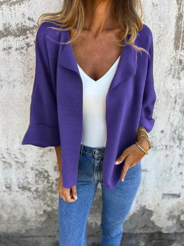 Women's Casual Faux Suede Cardigan