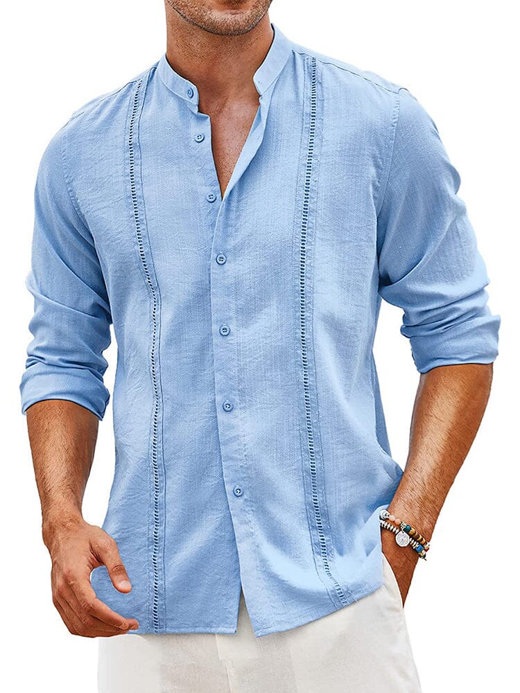 Embroidered Guayabera Linen Shirt