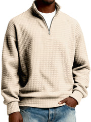 Men's Half-zip Quilted Jacquard Pullover
