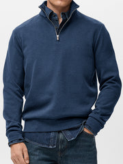 Men's Simple Heavyweight Everyday Quarter Zip Pullover