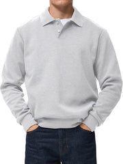 Men's Comfortable Everyday Lapel Button-down Casual Long-sleeved Polo Shirt