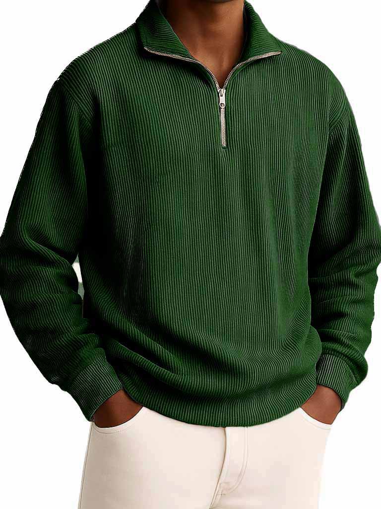 Men's Clothing Fashionable Casual Daily Stand-collar Long-sleeved Zipper Hoodie